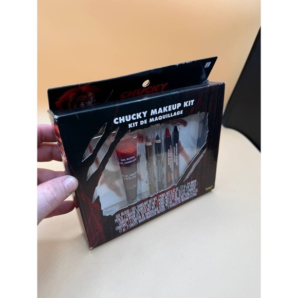 Spirit Halloween Chucky Make Up Kit Eye Brow & Eye Pencil, Lip Crayon, Gel Blood - Picture 3 of 4
